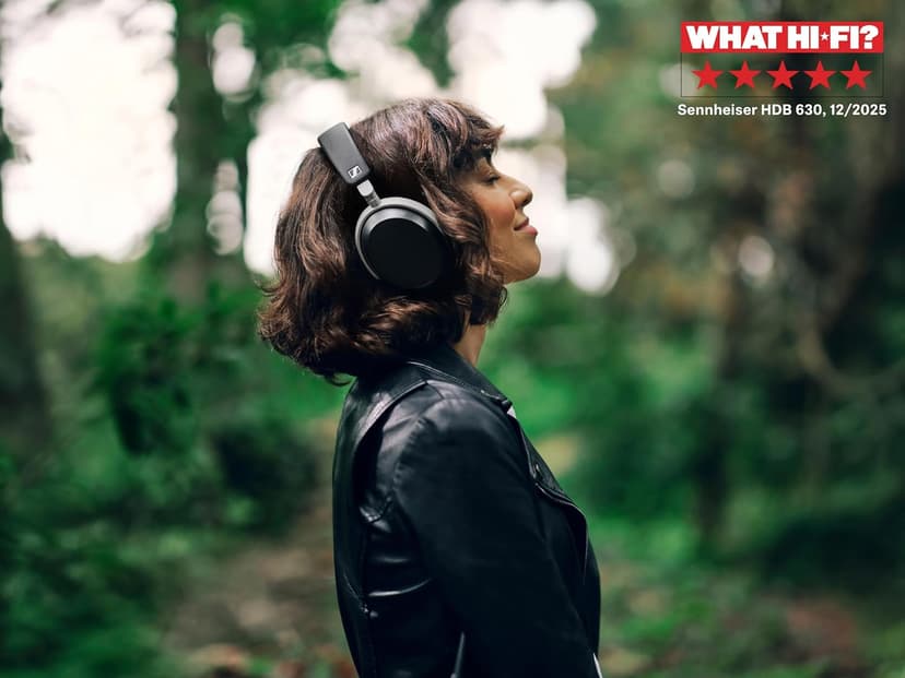 Sennheiser HDB 630 Wireless Over-Ear Headphones - Hi-Res Audiophile Sound, Adaptive Noise Cancellation, Parametric EQ, 60 Hour Battery Life, Includes USB-C Low-Latency Bluetooth Adapter - Black