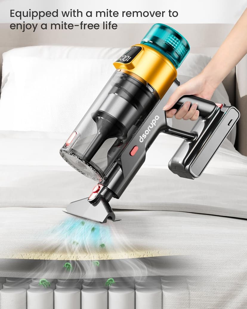 Cordless Vacuum Cleaner, 600W 50KPA 70Mins Vacuum Cleaners for Home, Stick Vacuum with Charging Dock Station, Anti-tangle Wireless Vacumm, Rechargeable Cordless Vacuum for Pet Hair/Carpet/Hard Floor