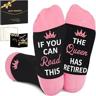 Juesly Retirement Gifts for Women, Funny Socks Retirement Gifts for Woman Box Ready for Present B0F128HDDQ