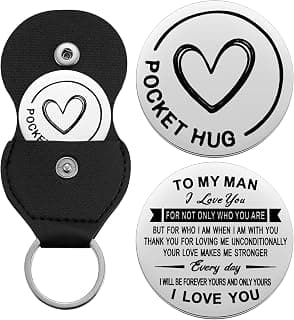 Aesnefe Pocket Hug Token Inspirational Reminder Gifts Mental Health Thinking of You Gift Self Love with PU Leather Keychain B0DHL3LBX9