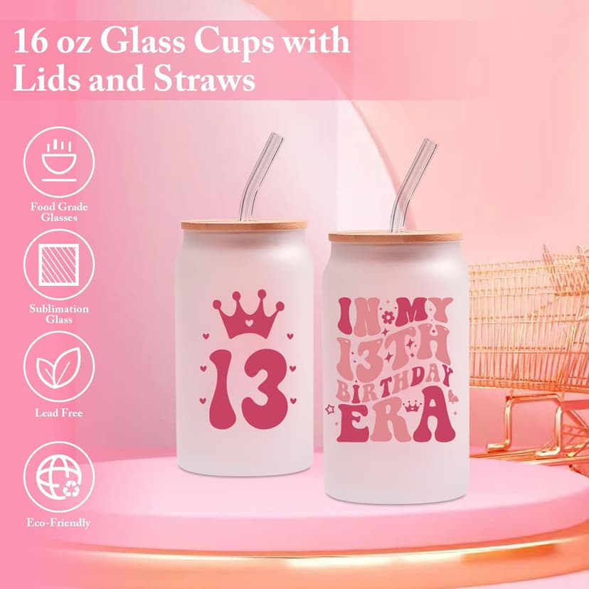 13th Birthday Gifts for Girls,13 Birthday Girl Gift,13 Years Old Girl Gift Ideas,8 Pcs Unique 13th Gifts for Daughter, Niece, Granddaughter, Official Teenager