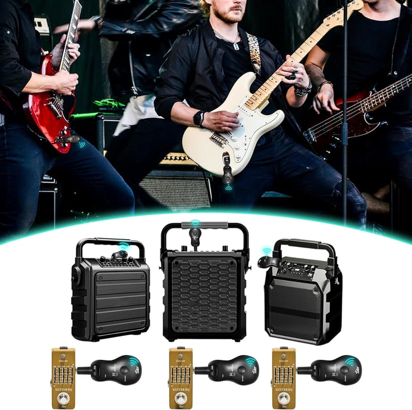 Distance Only 3-5 Meters Wireless System UHF Guitar Transmitter And Receiver Instead Of Cables Distance 5 Meters For Beginners