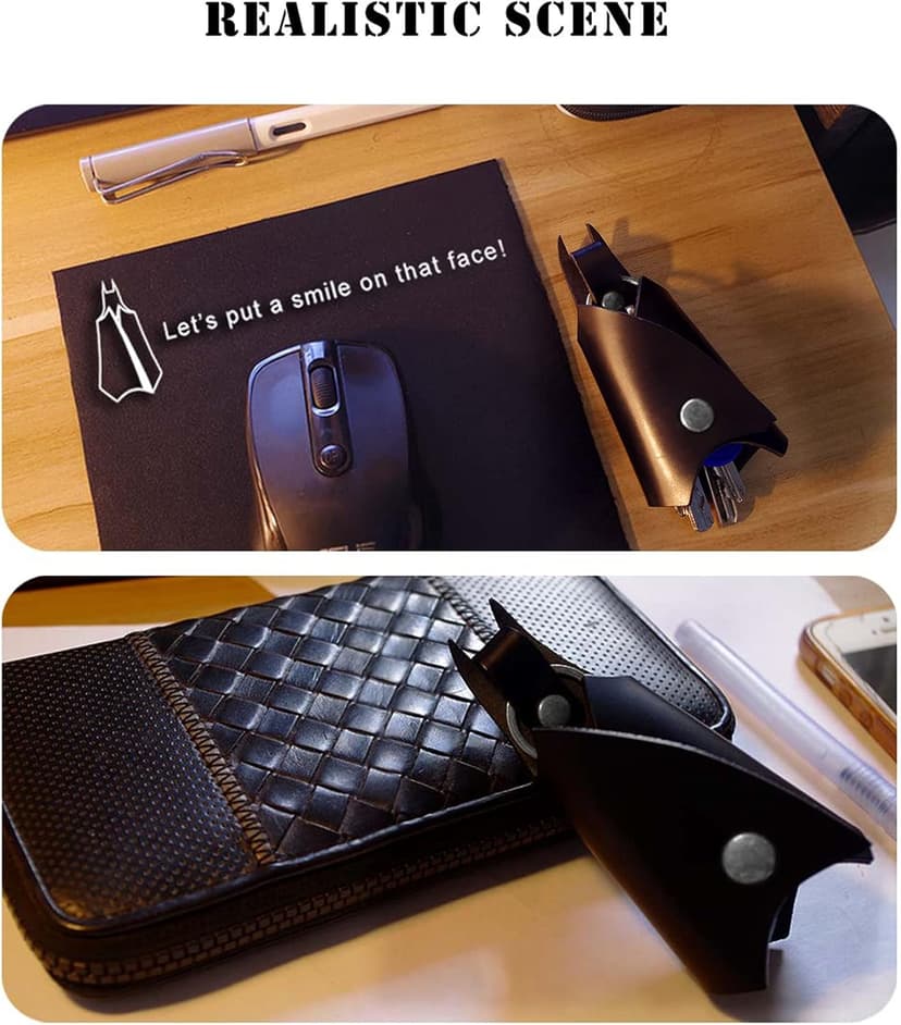 CAILLU KeyChain Leather Bat Shape for men gifts and women Car key fob case,Leather fashion pop keys ring cover holder