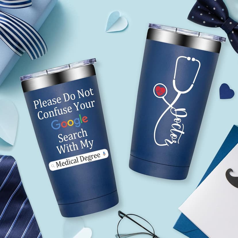 Christmas, Appreciation, Doctors Day Gifts for Doctors, MD, Residency, Physician - Funny Gift for Doctor Male, Female BIRGILT Doctor Gifts for Men, Women - 20 oz Medical Degree Tumbler Cup B0GWWGFWZD