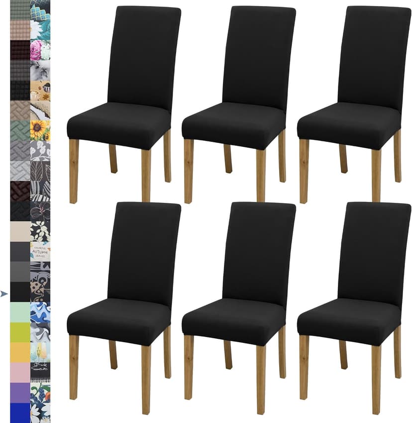 BIETYONE Chair Covers,Dining Room Chair Covers Set of 6,Stretch Kitchen Chair Cover,Washable Dining Chair Cover,Parsons Chair Slipcovers Protective,for Home,Restaurant,Banquet