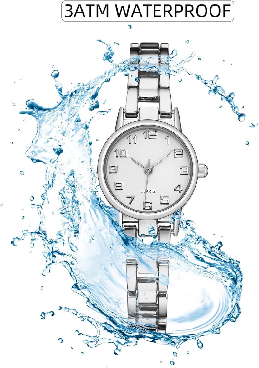 TWOPTION Womens Waterproof Wrist Watch,Women's Small Thin Analog Bracelet Quartz Watch Dainty Christmas Gifts
