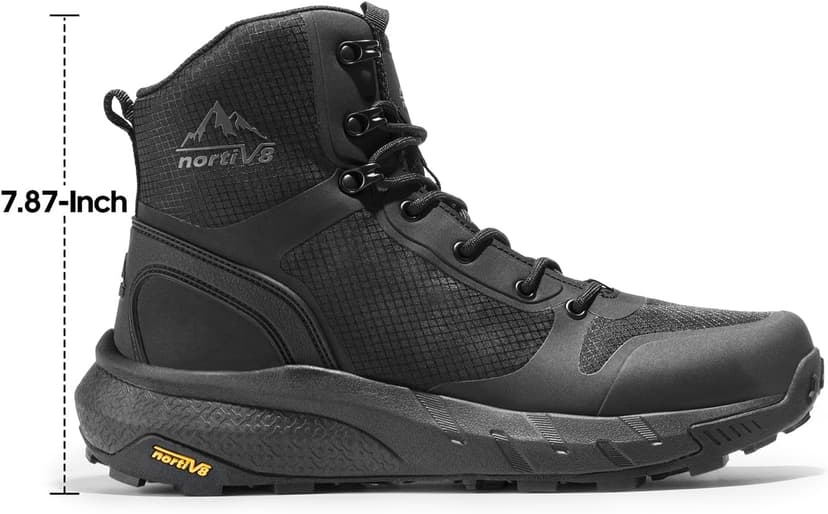 NORTIV 8 Men's Military Tactical Boot Lightweight Comfortable Boots for Work All Day Side Zipper Motorcycle Combat Hiking Boots Metrostrike(8-9 Inches)
