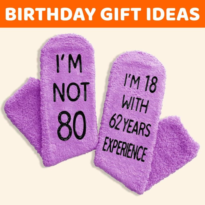 HAPPYPOP Birthday Gift Ideas for Women - Socks for 75 80 85 90 95 Year Olds, Elderly Gifts