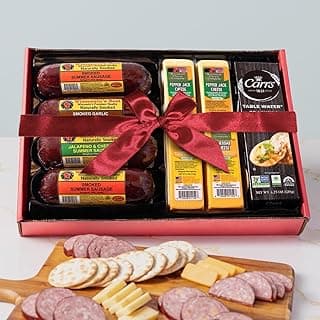 Wisconsin Cheese Company - Ultimate Mancave Gift Box - 100% Wisconsin Cheese, Sausage & Cracker Gift Box | Perfect for Parties, Charcuterie Boards and Holiday Gifts