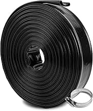 XtremepowerUS Backwash Hose Extra Heavy-Duty Pool Drain Hose 1.5" x 100 ft – 47 MIL Thickness Drain Hose with Clamp for Filter Pump or Sump Discharge