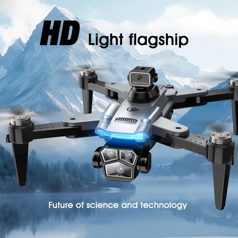 4K Drone with Camera for Adults, FPV Foldable Quadcopter with 4.3" Screen Remote Controller, Brushless Motor,Obstacle Avoidance,Under 249g,One-Key Takeoff & Auto Follow,2Batteries,Portable HD Drone