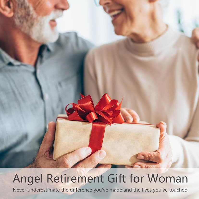 Retirement Gifts for Women, Happy Retirement Party Decorations, Retired Gifts for Teachers Coworkers Nurses Friends Sisters Retirement Gift for Woman, 5.5” Resin Angel Figurine - Retirement Gifts B0DF368QNW