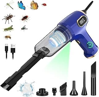2026 Bug Vacuum Catcher,USB Rechargeable Insect Control for Adults and Kids,Spider Killer Insect Traps Catcher,Bug Catcher Indoor with LED Flashlight for Spider,Stink Bugs,Beetle,Cockroach,Ants,Moth