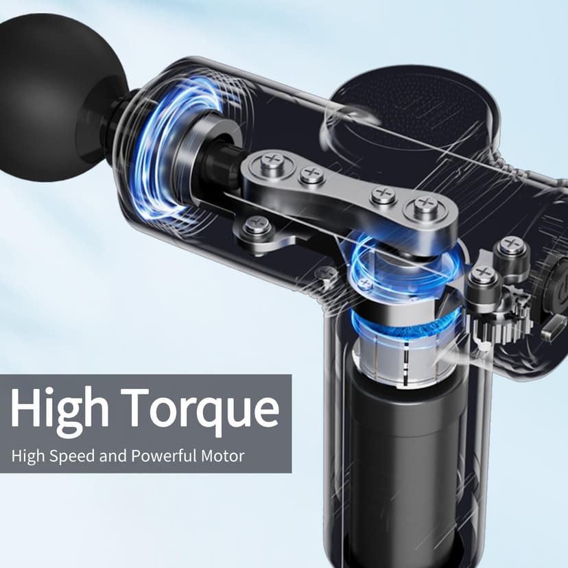 Small Portable Handheld Massager Gun, Back and Neck Massager for Pain Relief, 6 Speed & 4 Heads, Birthday Gifts for Men Dad LEERCON Massage Gun Deep Tissue Mini Muscle Massager for Pain Relief, Blue B0D1NZGMXS