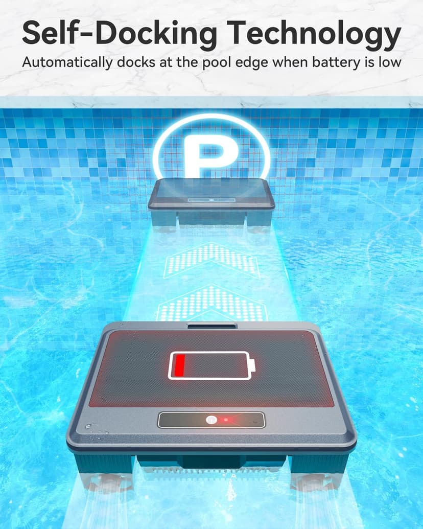 2026 Upgraded F1T Solar Powered Robotic Pool Skimmer Surface Cleaner with APP Support Dual Charging Options Smart Obstacle Avoidance 24/7 Continuous Cleaning Ideal for Above Ground Pool Gray