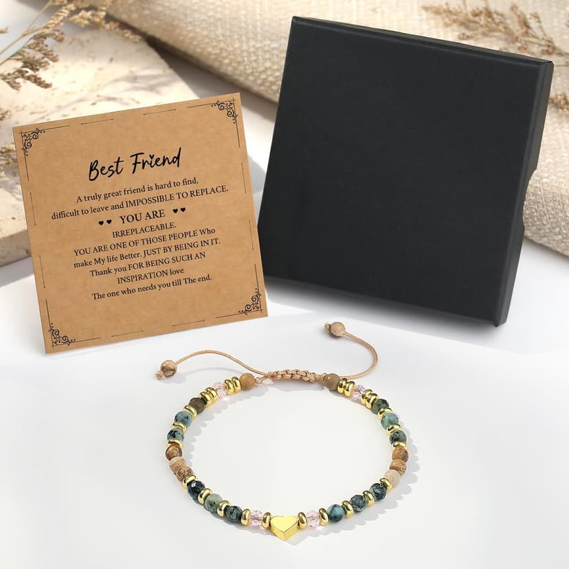 Sister Gift from Sister, Best Friend Friendship Bestie Bracelets, Turquoise Bracelet, Christmas Stocking Stuffers for Woman Unique Birthday Gifts for Women, Friend Gifts for Women B0G4LPC6X1