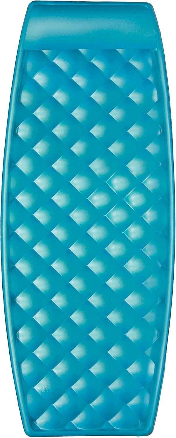 SwimWays Aquaria Luxury Solana Lounge Float Lounger Recliner Chair with Cell Foam for Adult and Kid Beach, Lake, or Swimming Pool Water Lounging, Aqua