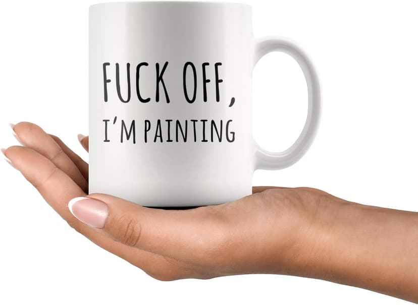 Painter Gifts Artist Mom Dad Boyfriend Girlfriend Husband Wife Appreciation Art Teacher Artwork Lover Novelty Drinkware Panvola F Off I'm Painting Artist Gift Ceramic Mug 11oz B084JVKZ1D