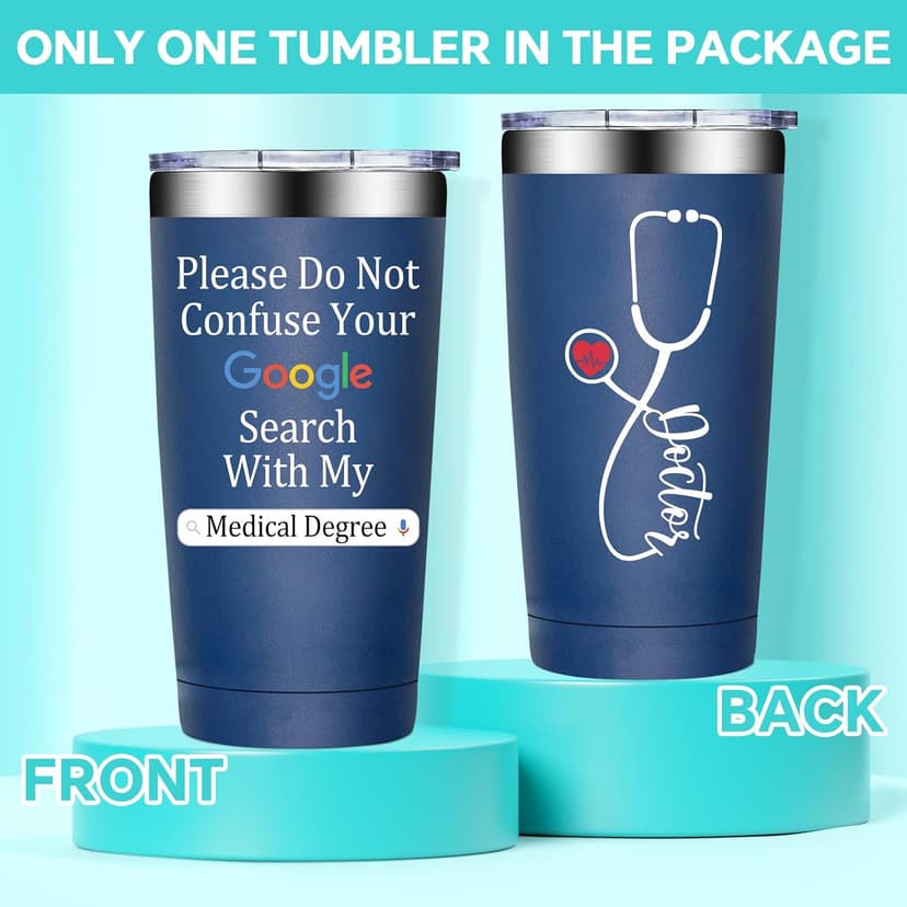 Christmas, Appreciation, Doctors Day Gifts for Doctors, MD, Residency, Physician - Funny Gift for Doctor Male, Female BIRGILT Doctor Gifts for Men, Women - 20 oz Medical Degree Tumbler Cup B0GWWGFWZD