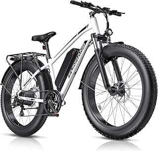 Electric Bike for Adults, 1000W Peak Ebike, 25MPH 60Miles Electric Mountain Bike, 26" Fat Tire Electric Bicycle with 48V 13AH Battery, Front Suspension,7 Speed, Rear Rack, UL 2849 Certified