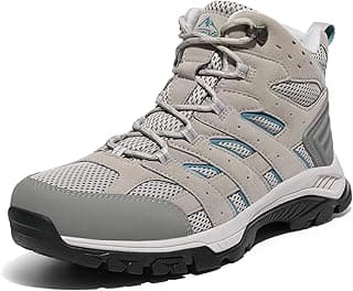 NORTIV 8 Women's Waterproof Hiking Boots Outdoor Trekking Mid Backpacking Mountaineering lightweight boots