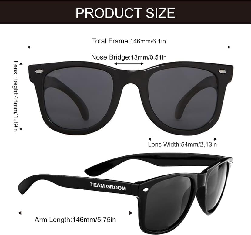 LotsBuyLots Groomsmen Gifts-10PCS Wedding Sunglasses Bachelor Party Favors for Groom,Team Groom (Team Groom)