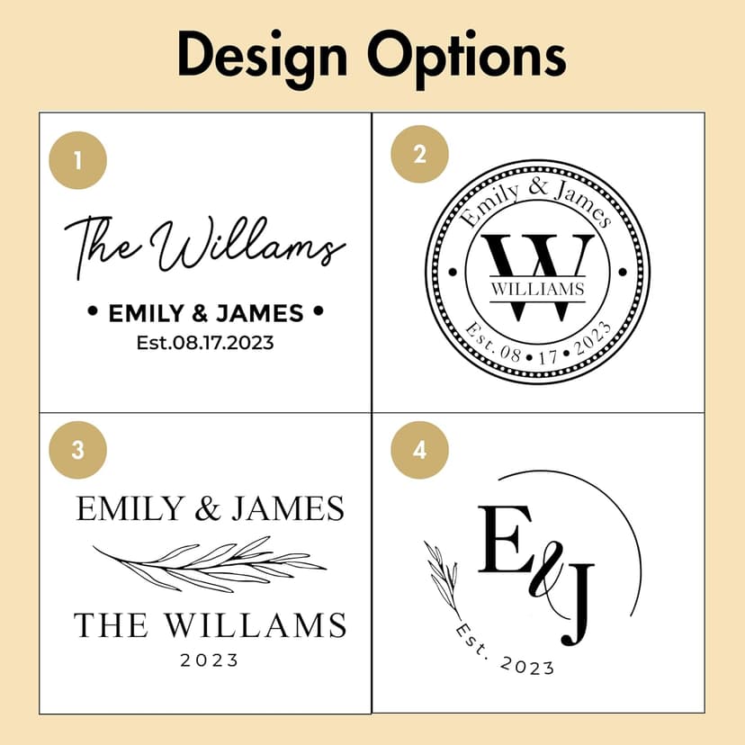 Personalized Coasters, Wedding Gift for Couple, Custom, Premium Craftsmanship Durability Tested, Custom Bar Coasters for Drinks with Monogram Engraved, Great Newlywed
