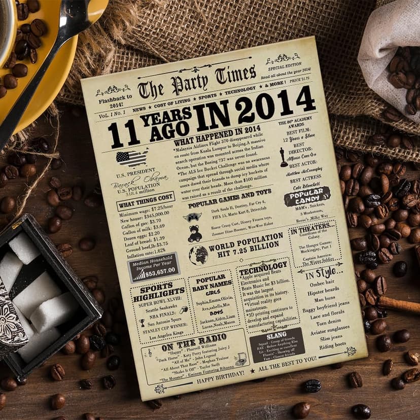 Big 11th Vintage Birthday Gifts for Girls Boys, Sweet 11th Birthday Decorations for Daughter Son Her Him,Humour Bday Card for 11 Year Old Granddaughter Grandson