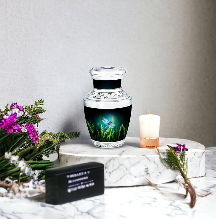 Keepsake Urn for Human Ashes, Sharing Urns, Cremated Remains Holder, Funeral Ashes Container, Burial Keepsake, Token Urns Set Dragonfly Burial Urns Funeral Urns for Women Beautiful Urn for Mom 3 Inch B0F7LBQX5G