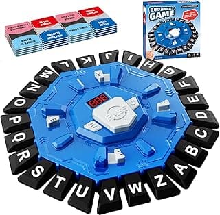 Word Game with LED Display, Alphabet Games, Fast-Paced Family Board Game for Learning Playing Game Gifts for Ages 3+ (Blue)