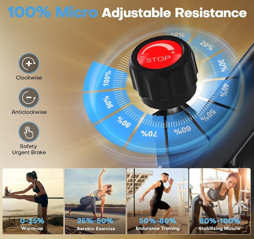 CHAOKE Exercise Bike, Quiet Adjustable Magnetic Stationary Bike for Home Cardio with App Compatible, 350LB Weight Capacity Indoor Cycling Bike with Large Seat, Dumbbell Rack, Pull Cords & LCD Display