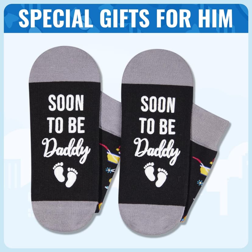 Zmart Cool Gifts for Men - Soon to Be Dad Gifts, Funny Father Day Grandpa Dad Socks