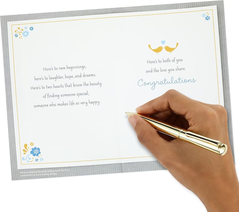 Hallmark Wedding Card (Removable Keepsake Wooden Heart Ornament)