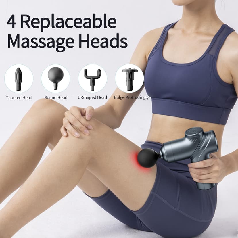 Small Portable Handheld Massager Gun, Back and Neck Massager for Pain Relief, 6 Speed & 4 Heads, Birthday Gifts for Men Dad LEERCON Massage Gun Deep Tissue Mini Muscle Massager for Pain Relief, Blue B0D1NZGMXS