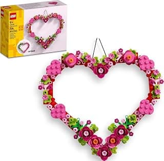 LEGO Heart Ornament Building Toy Set - Fun Arts and Crafts Idea for Girls and Boys, Ages 9+ - Gift for Kids - Display on The Wall as Home Decoration - 40638