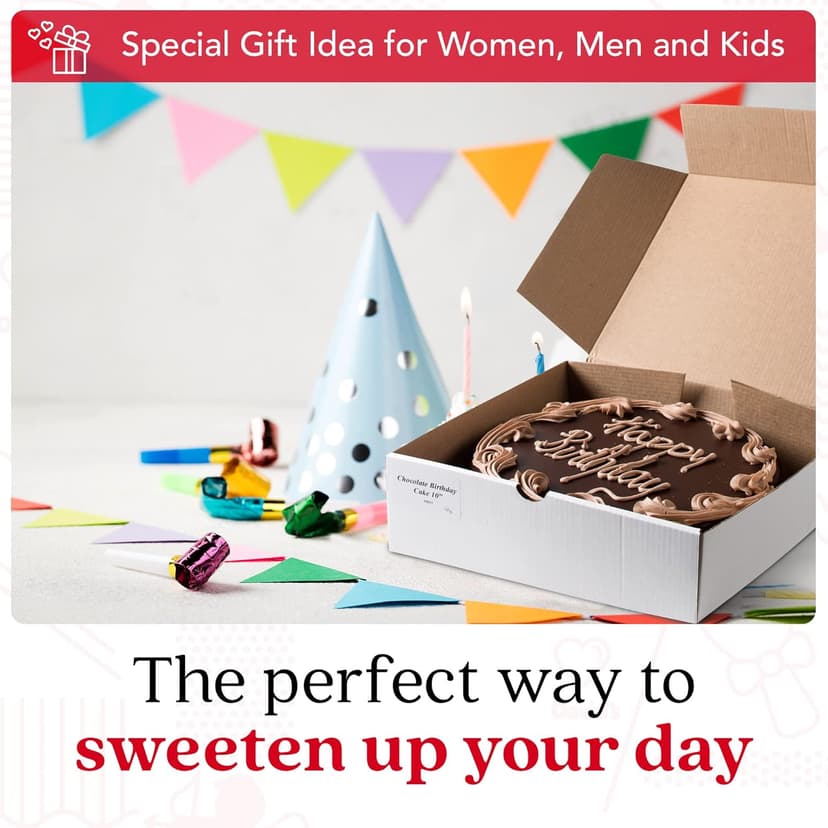 David’s Cookies Chocolate Fudge Cake 10” - Birthday Cake For Delivery Fresh Bakery Dessert - Quality Cakes for Delivery - Great Birthday Gift Idea