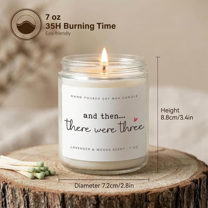 New Mom Gifts, Postpartum Gift for Moms, Gift for New Moms After Birth, New Parents Gifts for Couple, First Time Mom to Be - Lavender Scented Candle 7oz B0FG26C97G