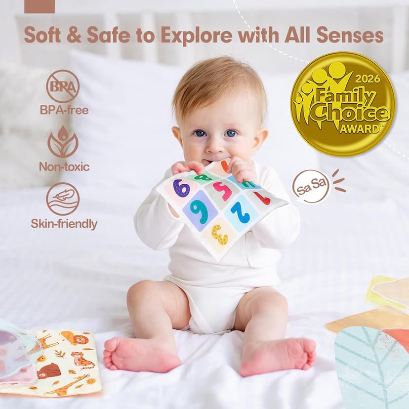 Sensory Pulling Play Scarf Soft Box, Crinkle, Mirror, Tag Babies Gifts Christmas Stocking Stuffers 1 Year Old Birthday Gift hahaland Baby Tissue Box Toy - 6 Month Old Montessori Baby Toys 6-12 Months B0CJLWD1VM