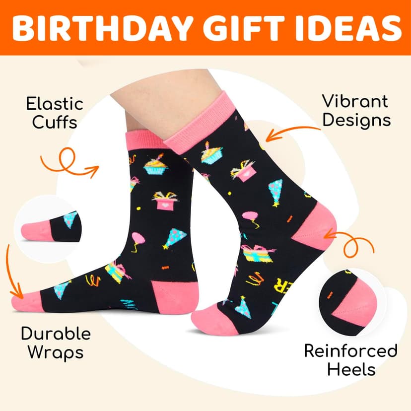 HAPPYPOP Official Teenager Girl Birthday Gifts - 13 Year Old Teen Girls Sock Gifts