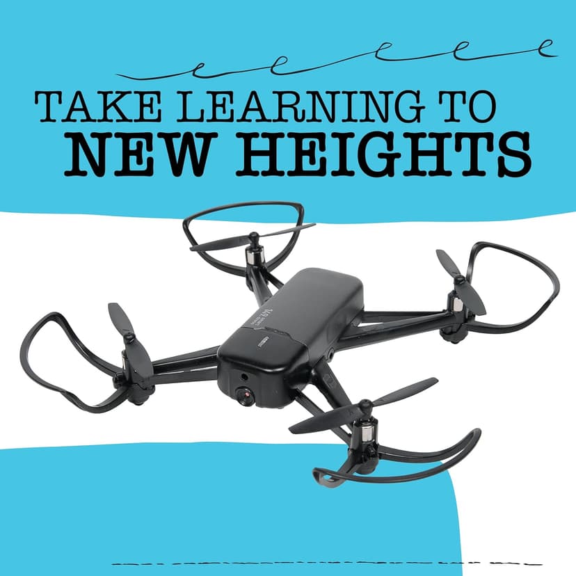 Pitsco Education Echo Drone | Programmable Educational Quadcopter with 720p Camera | Indoor STEM Drone for Coding & Flight Learning | Beginner Classroom Drone for Grades 6–8