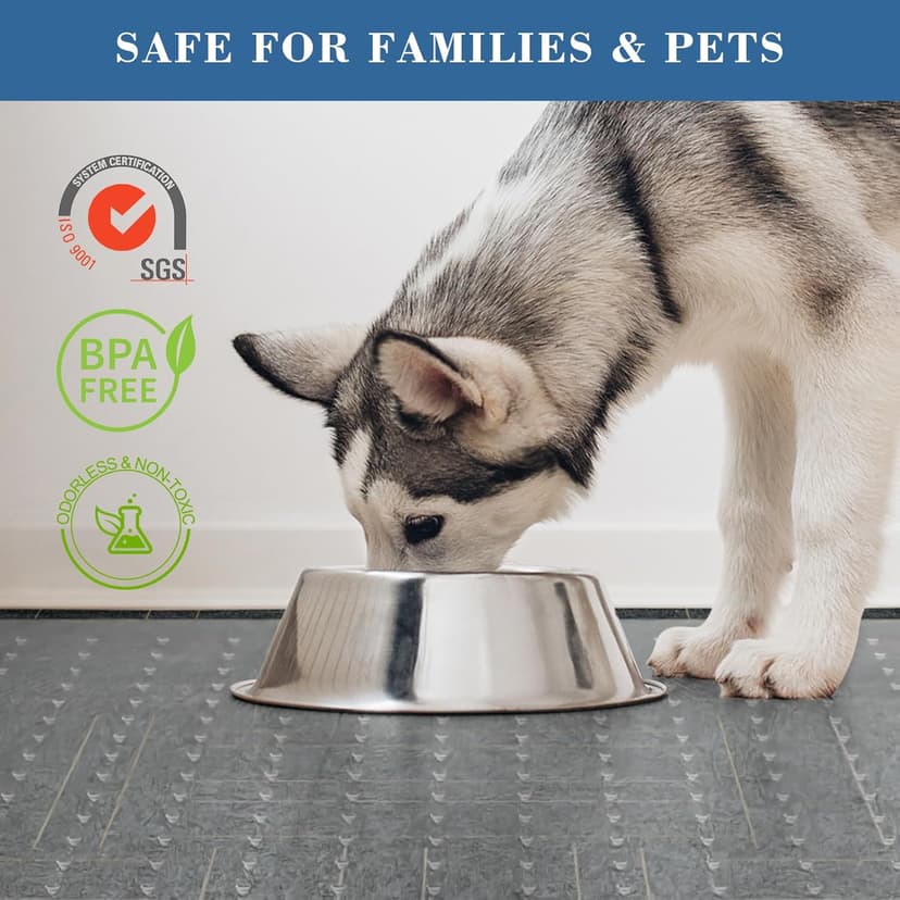 Tydle Chair Mat for Carpet, 60" x 46" Chair Mat for Carpeted Floors, Non-Slip Computer Under Desk Plastic Floor Mat for Work Gaming Chairs, Heavy Duty Carpeted Floor Protector for Home Office (Clear)