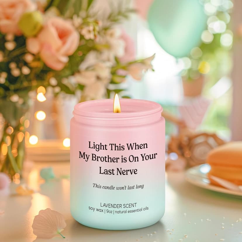 LEADO Scented Candle - Sister in Law Gifts - Funny Bridal Shower, Wedding, Christmas, Birthday Gifts for Sister in Law, Brother, Brothers Girlfriend, Bride - Happy Birthday Present Ideas for SIL