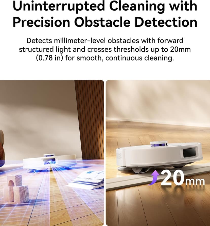 NARWAL Freo S Robot Vacuum and Mop Combo, 8000Pa Suction, 180 Days Hands Free, Self-Emptying Base, LDS Navigation, Obstacle Avoidance, Robot Vacuum Cleaner for Pet Hair & Hard Floors