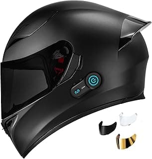 Bluetooth Motorcycle Helmet, Matte Black