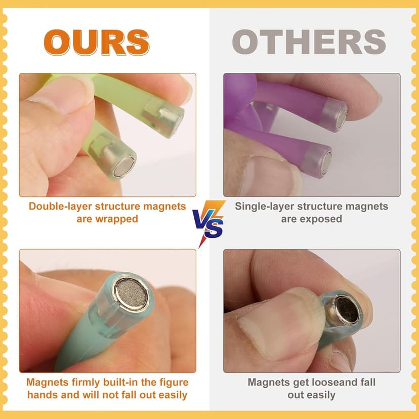 6pcs Magnetic Toys,People Figures for Kids, Adults Kids Gifts, Magnetic Men for Teens Gifts,Kids Sensory Toys