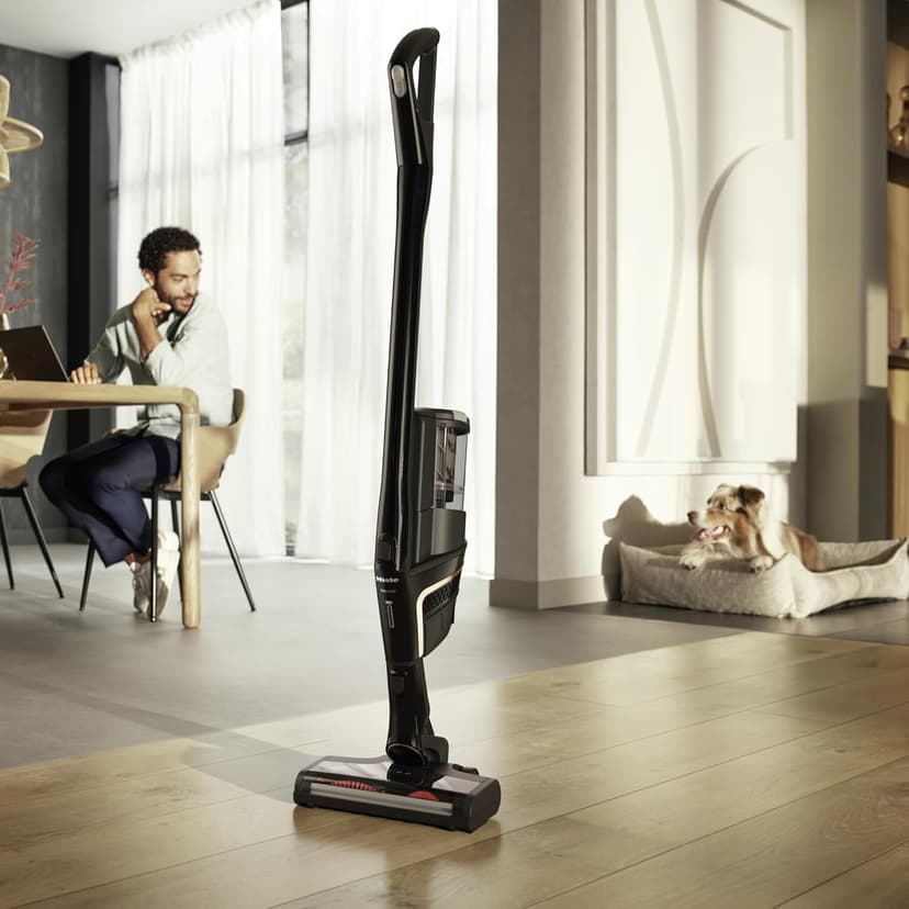 Miele Triflex HX2 Cat & Dog Cordless Stick Vacuum Cleaner, 60 min runtime, Obsidian Black / Rose Gold