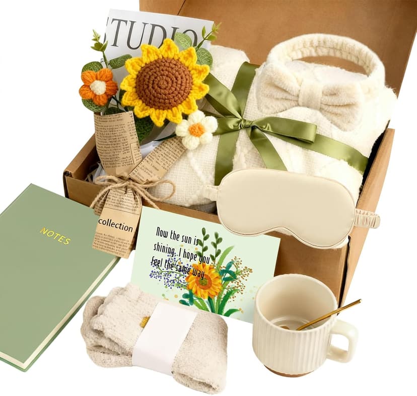 SK Studio Get Well Gifts for Women Feel Better Gifts Baskets After Surgery Inspirational Thinking of You Sympathy Gift Package Encouraging Box for Mom Her Friend