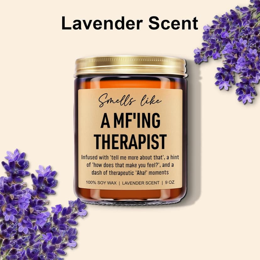 Funny Scented Candle, Therapist Gifts, Occupational Therapy Gifts, Psychology, Therapy Office Decor, Christmas, Graduation, Mental Health Therapist Presents for Women, Men, Psychologist