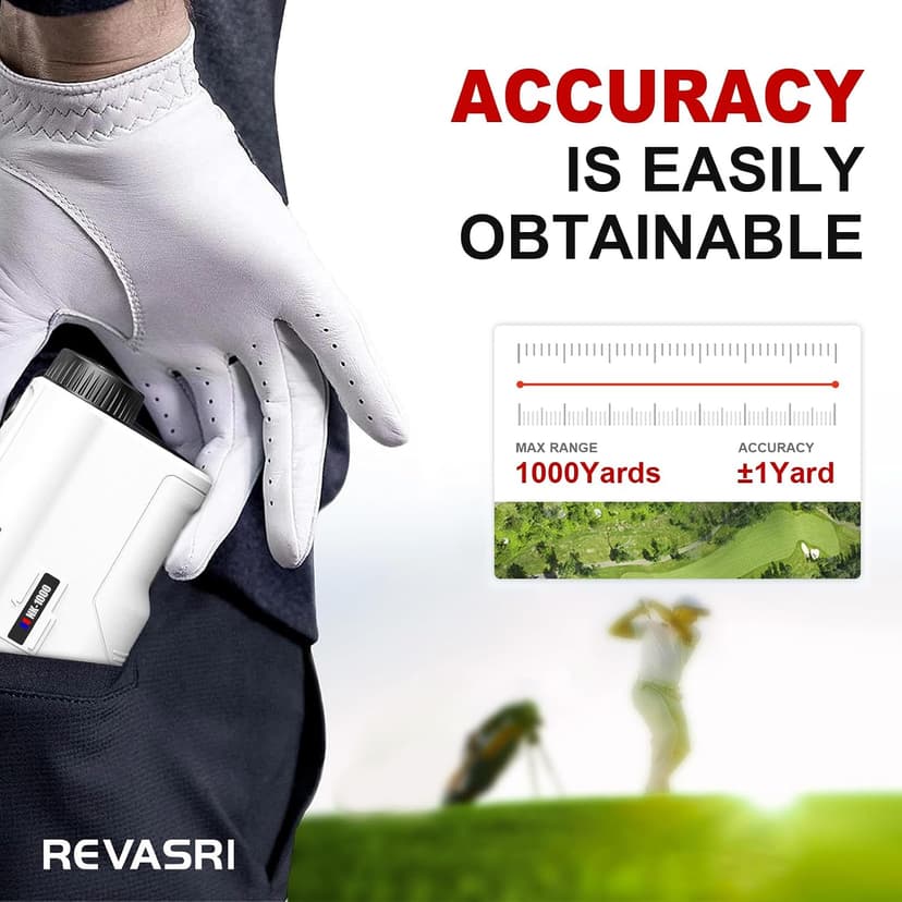 Golf Rangefinder with Slope and Pin Lock Vibration, External Slope Switch for Golf Tournament Legal, Rangefinders with Rechargeable Battery 600/1000YDS Laser Range Finder