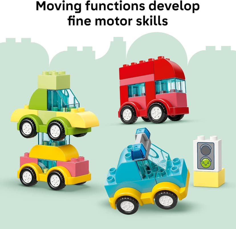 Building Toys for Boys & Girls, Ages 1.5+, Develops Fine Motor Skills, Learning Playset, 42 Pieces, Gift for Toddlers LEGO DUPLO My First Creative Vehicles 10474 B0FMS6DY4Q
